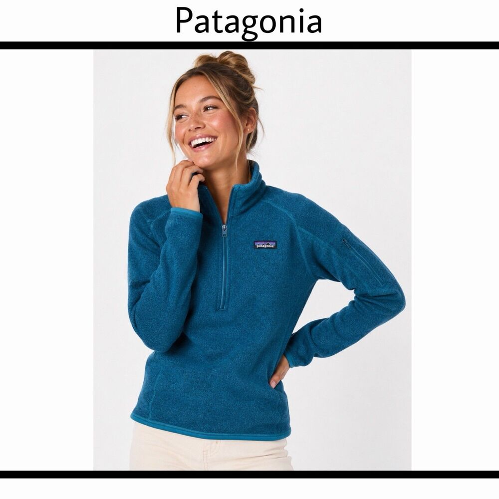 Patagonia 1/4 Zip Pullover Better Sweater Fleece Jacket Women’s Sz Small Teal